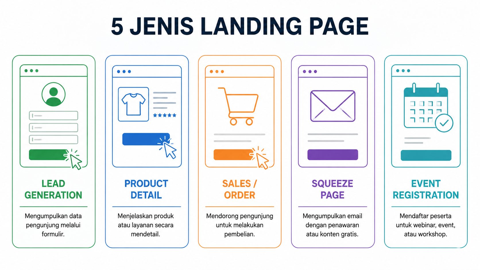 jenis landing page